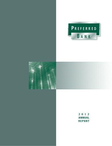 Thumbnail Preferred Bank Annual Report 2012