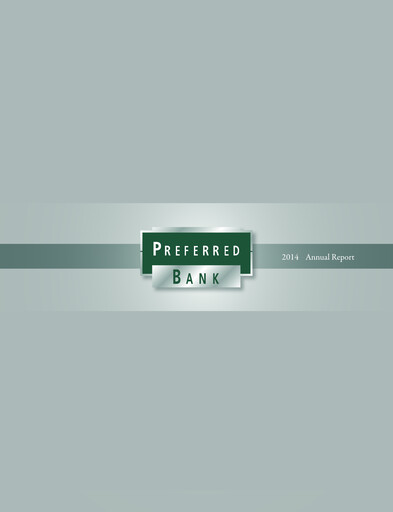 Thumbnail Preferred Bank Annual Report 2014