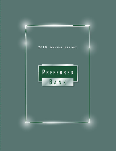 Thumbnail Preferred Bank Annual Report 2018