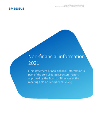 Thumbnail Amadeus IT Group ESG Report 2021