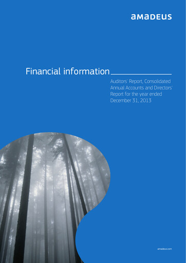 Thumbnail Amadeus IT Group Financial Statement 2013