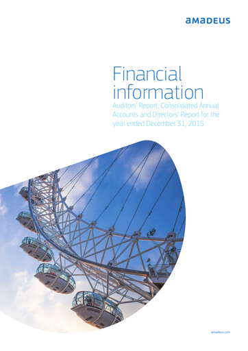 Thumbnail Amadeus IT Group Financial Statement 2015