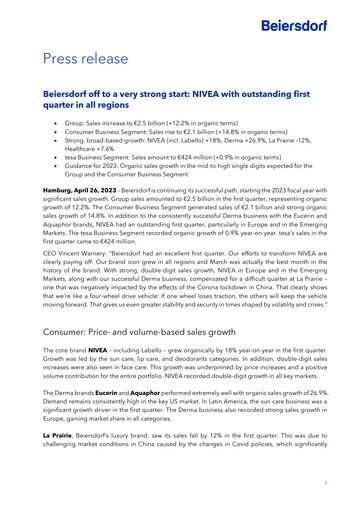 Miniature Beiersdorf Rapport trimestriel 2023-q1
