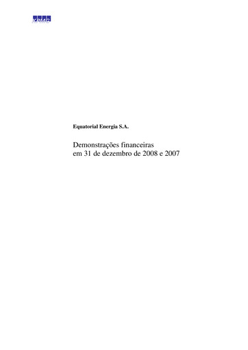 Thumbnail Equatorial Energia Financial Statement 2008