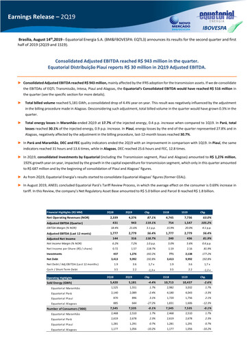 Miniature Equatorial Energia Rapport trimestriel 2019-q2