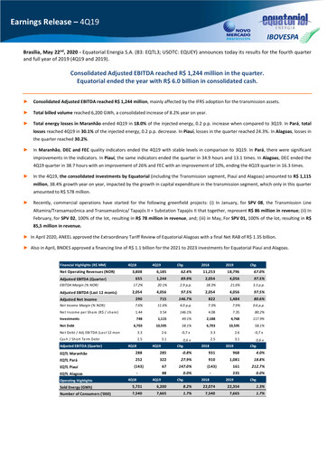 Miniature Equatorial Energia Rapport trimestriel 2019-q4