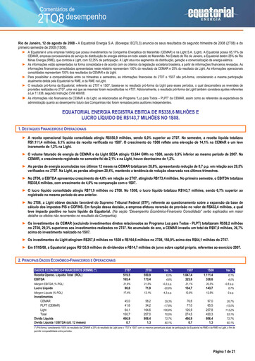 Thumbnail Equatorial Energia Quarterly Report 2008-q2