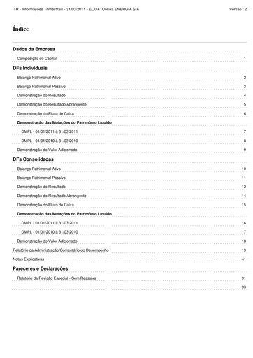Miniature Equatorial Energia Rapport trimestriel 2011-q1