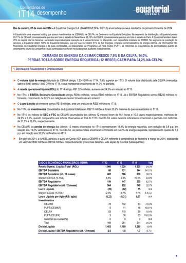 Thumbnail Equatorial Energia Quarterly Report 2014-q1