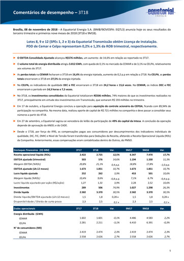 Thumbnail Equatorial Energia Quarterly Report 2018-q3