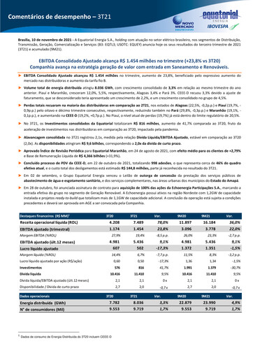 Thumbnail Equatorial Energia Quarterly Report 2021-q3