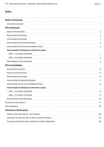 Miniature Equatorial Energia Rapport trimestriel 2023-q2
