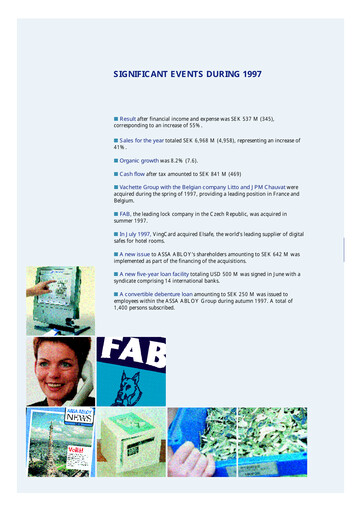 Vorschaubild Assa Abloy
 Jahresbericht 1997