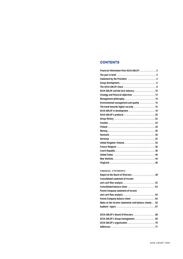 Vorschaubild Assa Abloy
 Jahresbericht 1998
