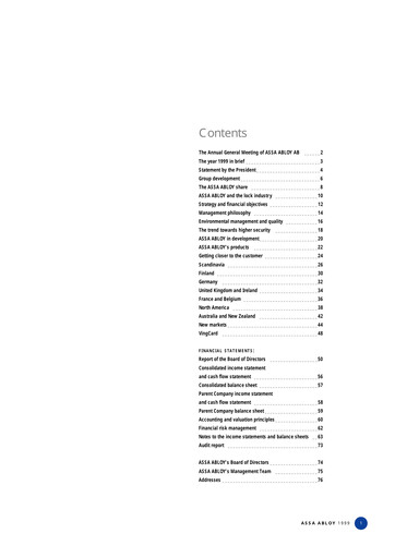 Vorschaubild Assa Abloy
 Jahresbericht 1999