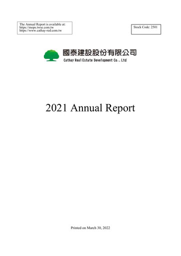 Thumbnail Cathay Real Estate Development Annual Report 2021
