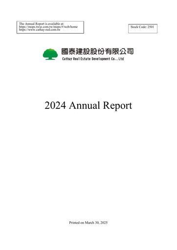Thumbnail Cathay Real Estate Development Annual Report 2024