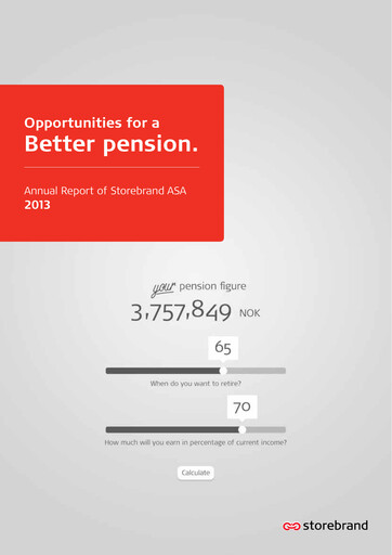 Thumbnail Storebrand Annual Report 2013