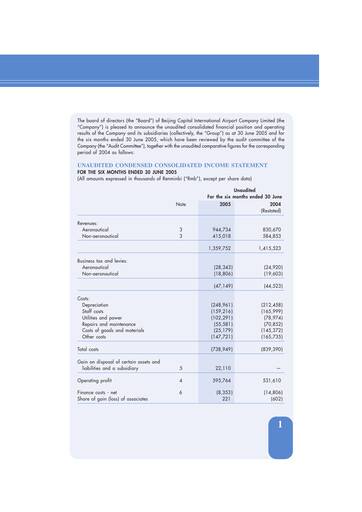 Vorschaubild Beijing Airport Halbjahresbericht 2005-h1