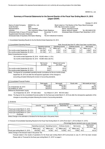 Vorschaubild SENKO Group Holdings Halbjahresbericht 2015-h1