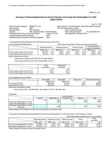 Vorschaubild SENKO Group Holdings Quartalsbericht 2016-q1