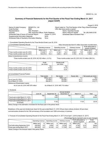 Vorschaubild SENKO Group Holdings Quartalsbericht 2017-q1