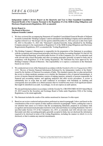 Thumbnail Sequent Scientific Quarterly Report 2021-q3