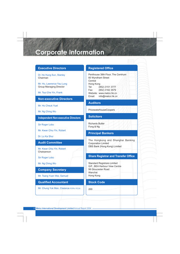 Thumbnail Melco International Development Annual Report 2004