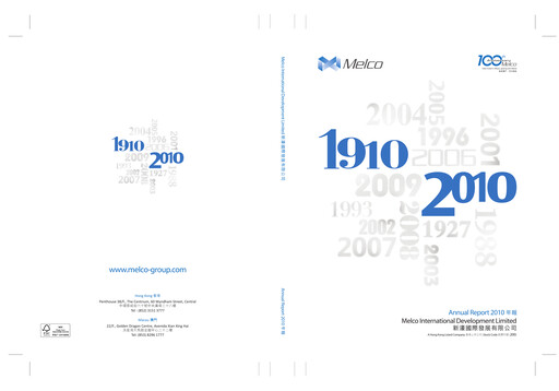 Thumbnail Melco International Development Annual Report 2010
