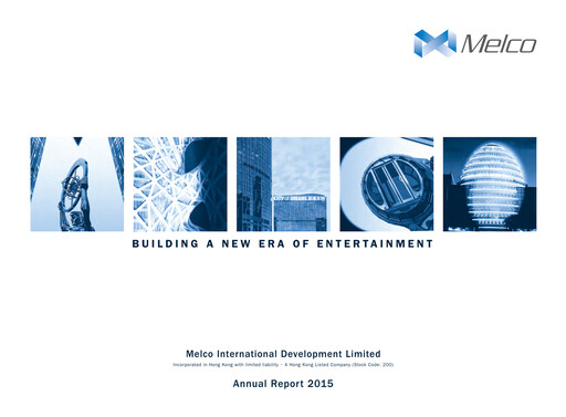 Thumbnail Melco International Development Annual Report 2015