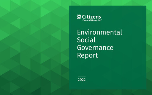 Thumbnail Citizens Financial Group ESG Report 2022