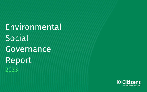 Thumbnail Citizens Financial Group ESG Report 2023