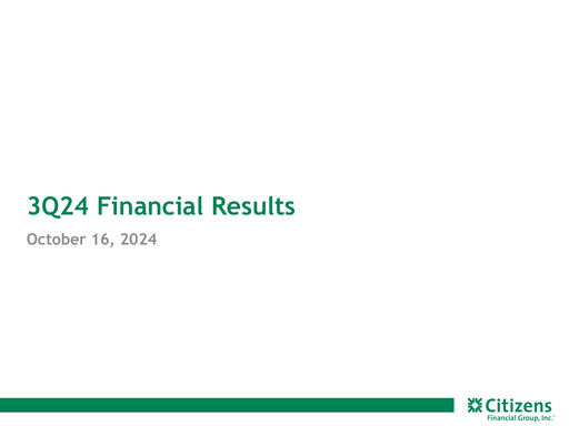 Thumbnail Citizens Financial Group Quarterly Report 2024-q3