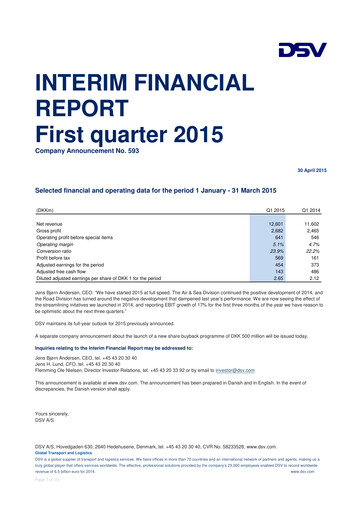Thumbnail DSV Quarterly Report 2015-q1