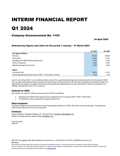 Thumbnail DSV Quarterly Report 2024-q1