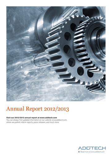 Thumbnail Addtech AB Annual Report 2012-2013