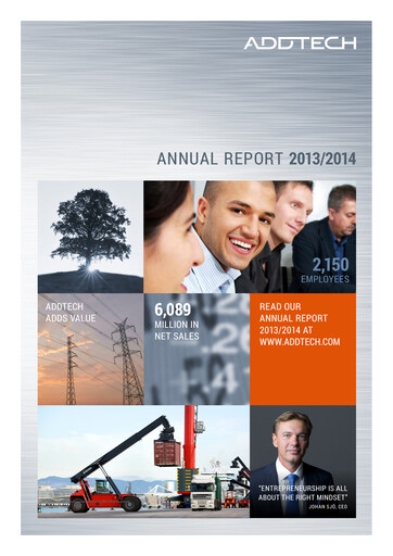 Thumbnail Addtech AB Annual Report 2013-2014