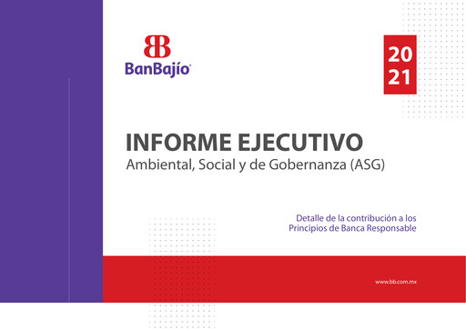 Miniature Banco del Bajío Rapport ESG 2021