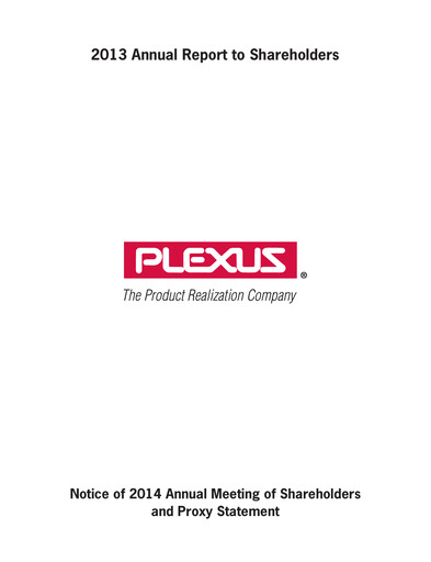 Thumbnail Plexus Annual Report 2013
