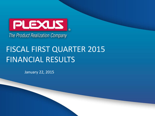 Thumbnail Plexus Quarterly Report 2015-q1