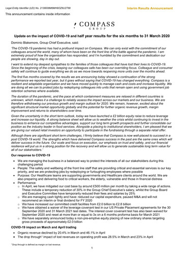 Thumbnail Compass Group Half-year Report 2020-h1