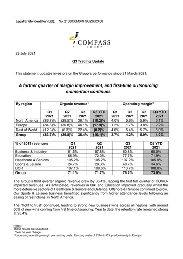 Thumbnail Compass Group Quarterly Report 2021-q3