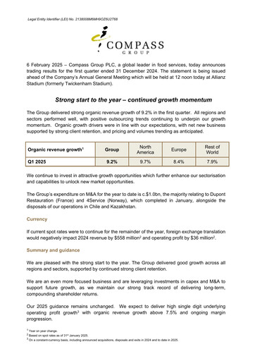 Thumbnail Compass Group Quarterly Report 2025-q1