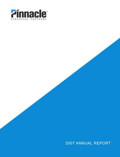 Thumbnail Pinnacle Financial Partners
 Annual Report 2007