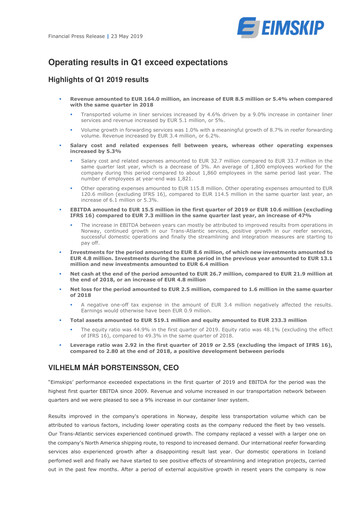 Vorschaubild Eimskipafélag Íslands Quartalsbericht 2019-q1