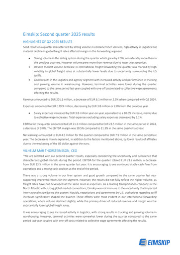 Vorschaubild Eimskipafélag Íslands Quartalsbericht 2025-q2