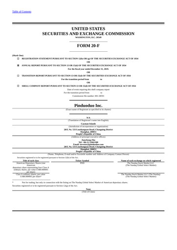 Thumbnail PDD Holdings (Pinduoduo) Annual Report 2019