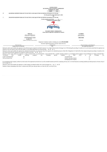 Thumbnail Pilgrim's Pride
 Quarterly Report 2021-q2