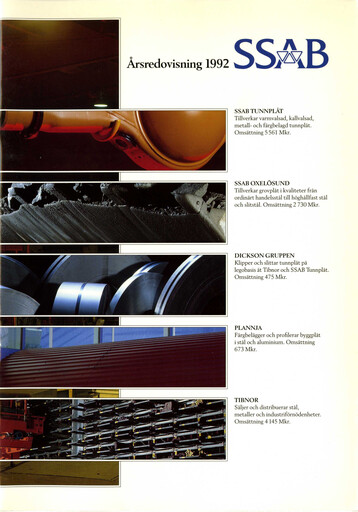 Thumbnail SSAB Annual Report 1992