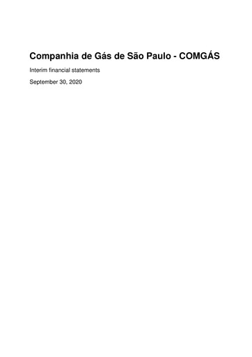 Thumbnail Comgás Quarterly Report 2020-q3